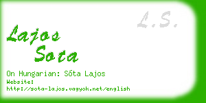 lajos sota business card